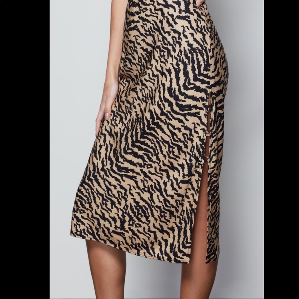 Good American ZEBRA BIAS SKIRT - Pencil skirt